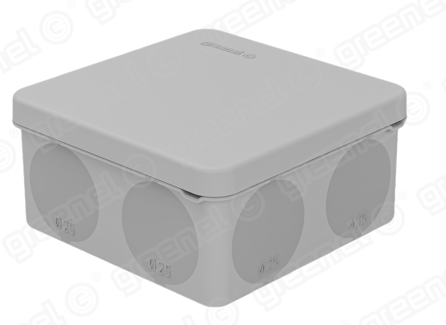 Коробка расп. ОП 100х100х50  IP66  безгалогенная (HF) 2К, УФ серая