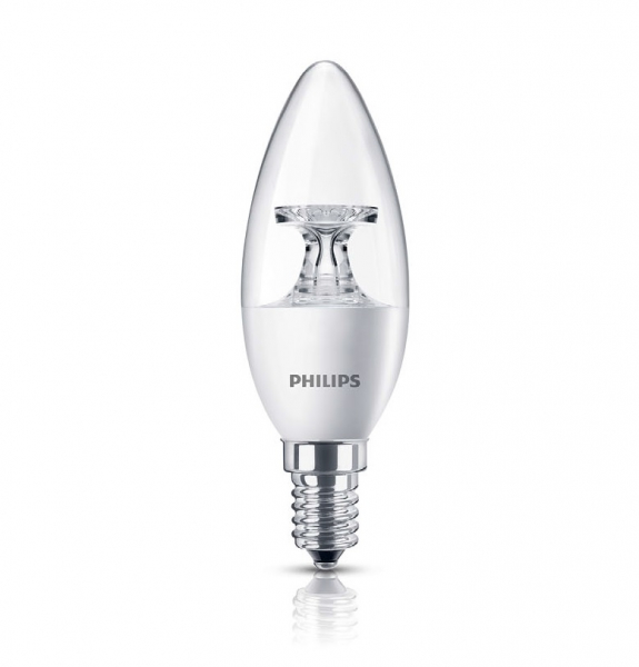 Светодиодная лампа Philips С35 5.5-40Вт 230В 2700K E14