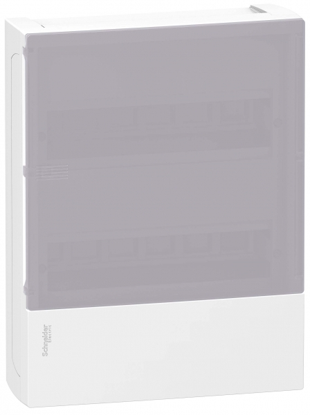 Бокс RESI9 MP (MINI PRAGMA)  Schneider Electric Plast_ENCL MIP12212T 2ряда/24модуля навесной дымчатая дверь / 13922 /