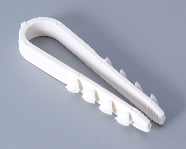 Дюбель-хомут  5-10 круглый белый (уп.100шт.)  Fortisflex