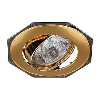 Точечный светильник ЭРА KL20 А PG/CH ЭРА литой пов. "многогранник" MR16, 12V/220V, 50Вт перламутровое золото/хром