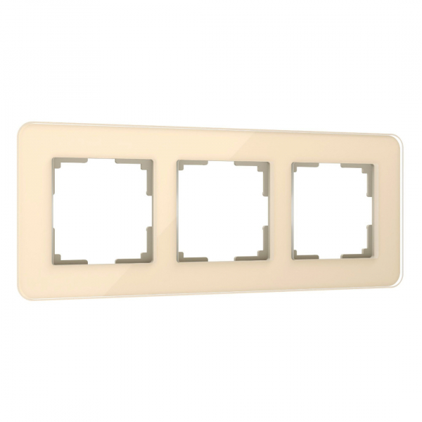Werkel W0032443/ Рамка на 3 поста Elite (айвори, стекло) a057884