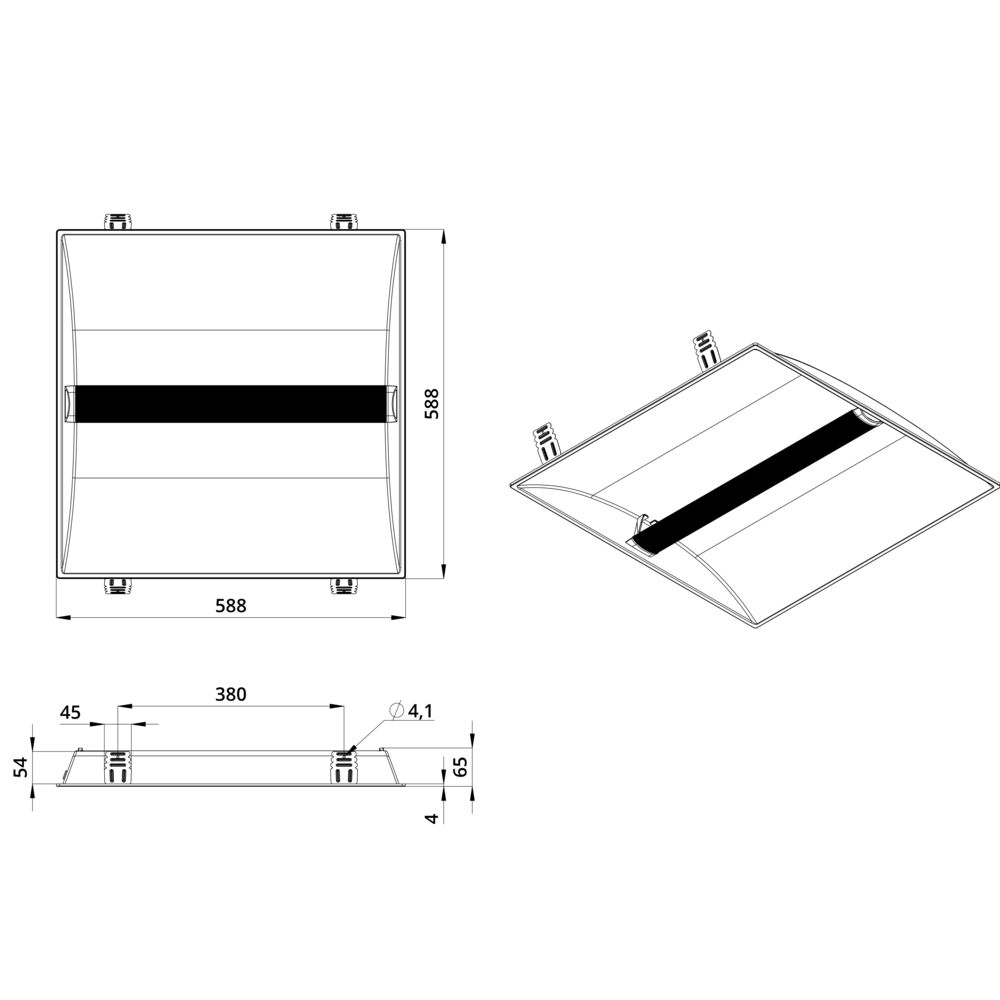 Грильято Рефлект 20 IP30 CRI80 4000К