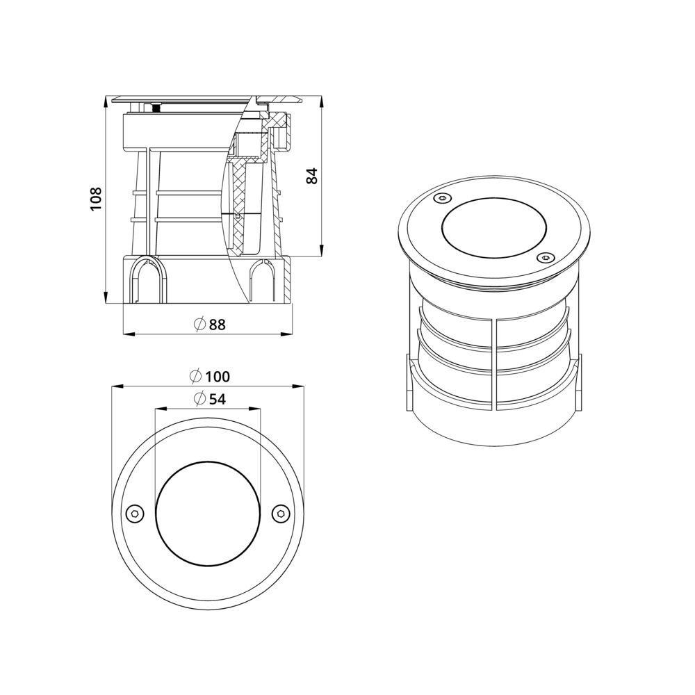 Грунт 6 S 48В DC CRI80 5000К 10°