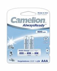 Аккумулятор CAMELION  ALWAYS READY R3 900 mAh Ni-Mh BL-2 (кратно 2)