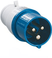 Вилка кабельная TDM 013 2P+PE 16А 220В IP44