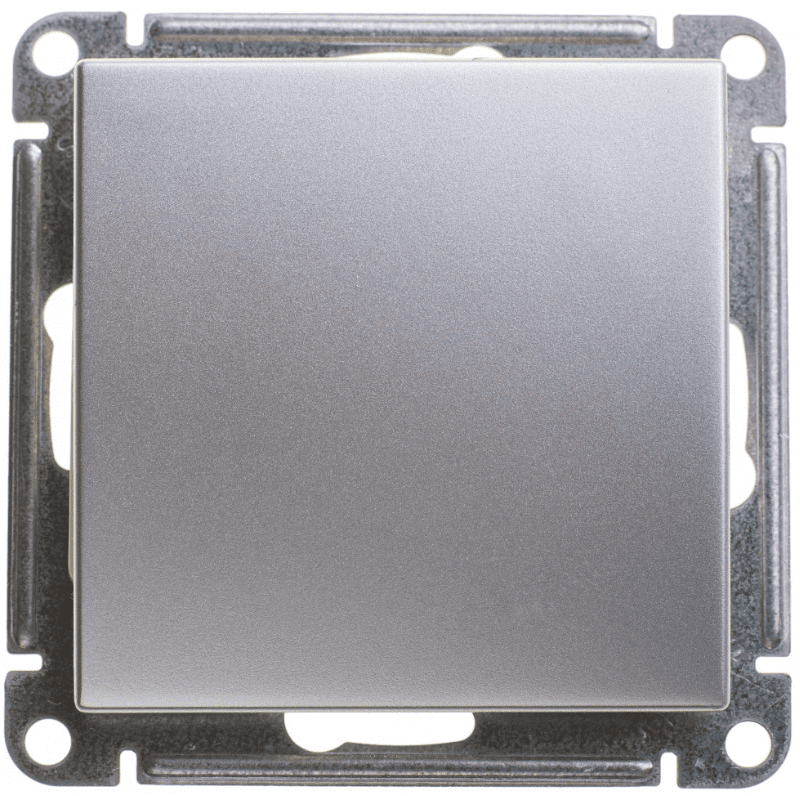 Schneider Electric  Wessen59 Матовый Хром Выключатель 1-клавишный 2-полюсный, 10АХ, механизм VS210-152-5-86 W59