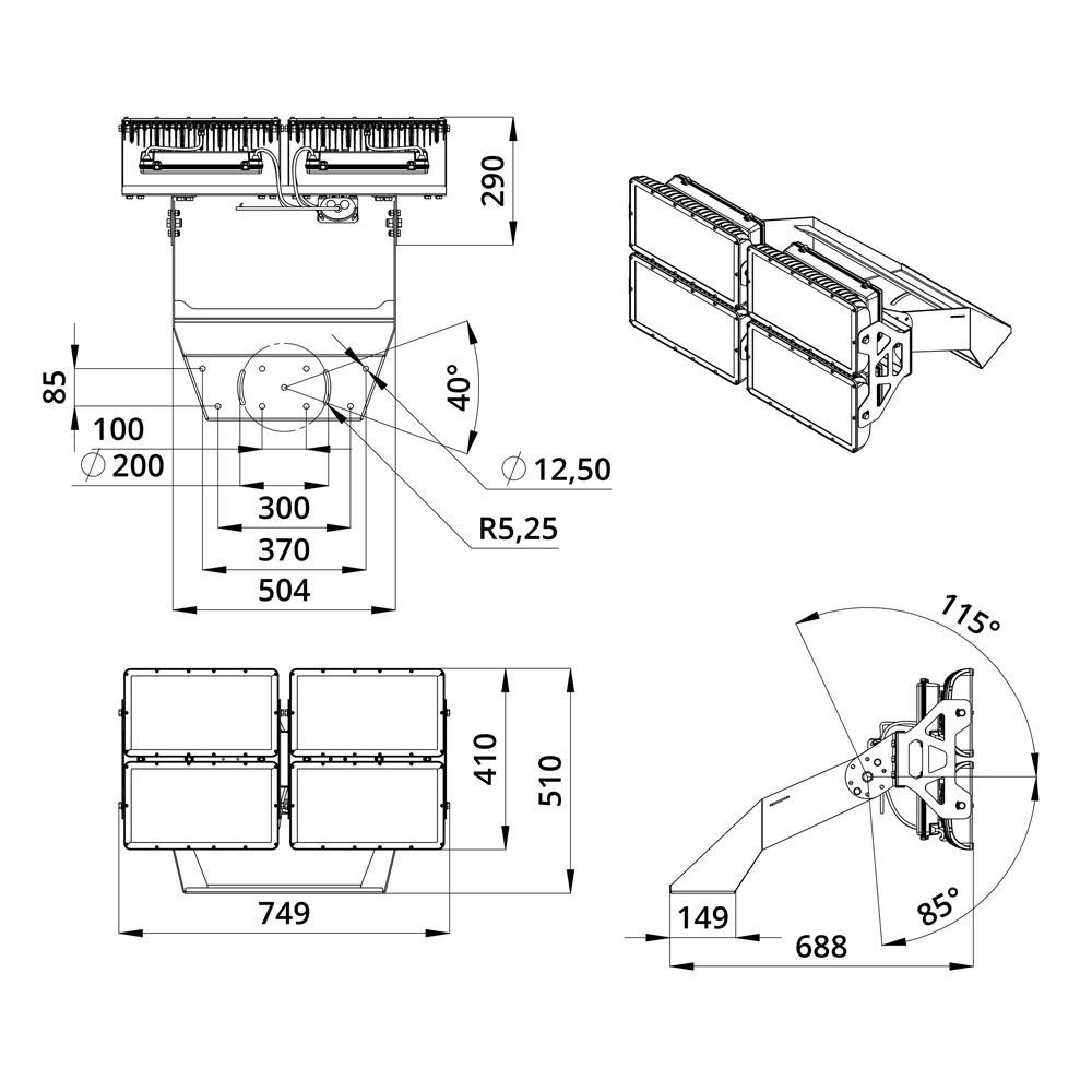 Плазма 800 X 3000К 110×45°