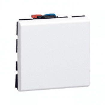 Legrand  Mosaic  Белый  Переключатель механизм 10АХ 2 модуля    077011
