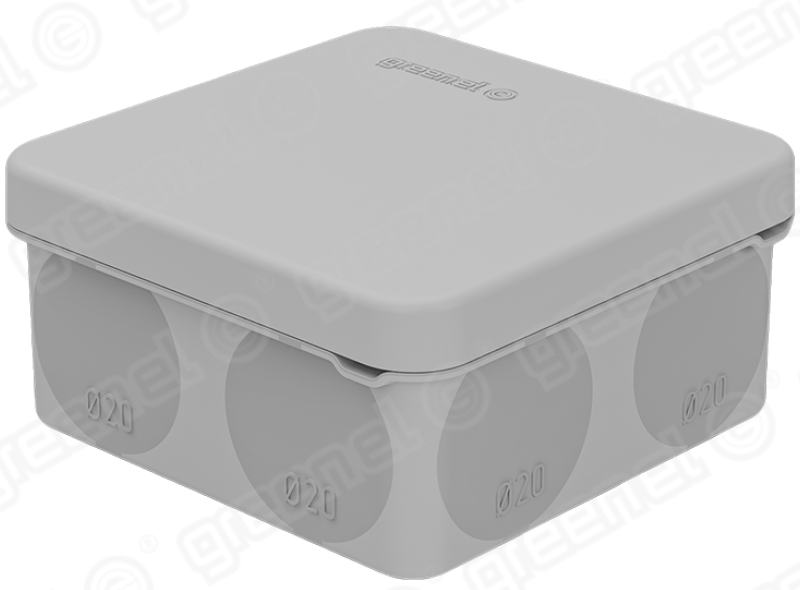 Коробка расп. ОП  80х80х40  IP66 серая (HF) 2К, УФ Greenel