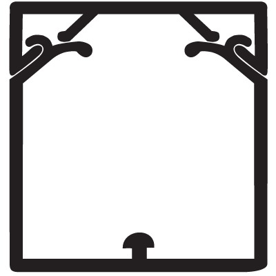 Кабель-канал  белый  60x60  с крышкой с направляющими для установки разделителей  01784  DKC  TA-GN (кратно 2)