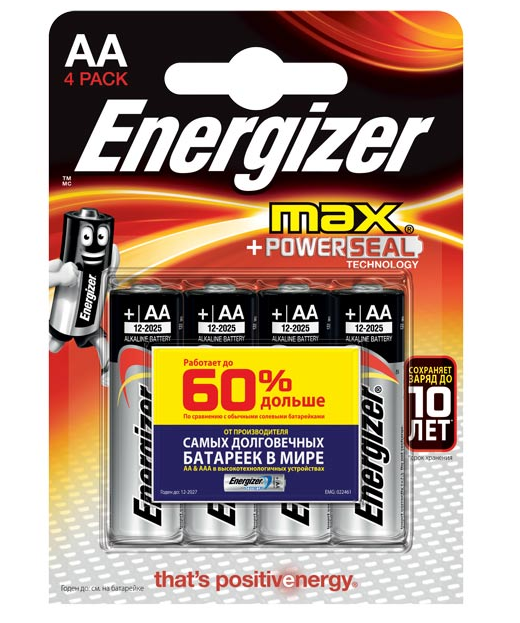 Элемент питания ENERGIZER E91/LR6  Max Plus BP2 (кратно 2)