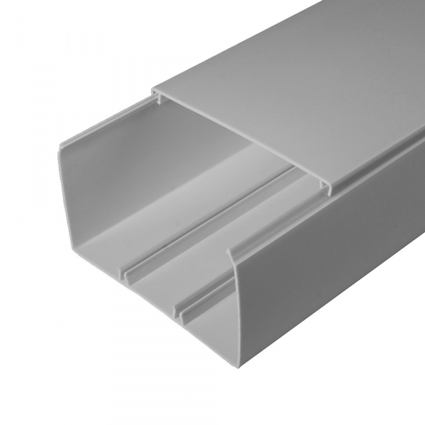 Кабель-канал серый RAL 7035 2-й замок в п/э 100х60 Промрукав (кратно 16)