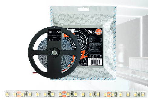 Лента Jazzway IP20  24V   14Вт/м  мультиколор  PLS PRO 2835/120  (1упаковка -5м)