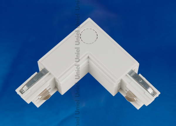 Соединитель для шинопроводов Uniel UBX-A21 WHITE 1 POLYBAG L-образный внешний трехфазный белый