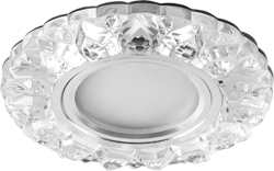Светильник точечный Feron CD908 потолочный MR16 G5.3 прозрачный с белой LED подсветкой