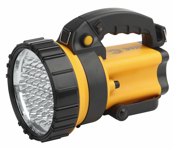Фонарь светодиодный ЭРА PA-603 прожектор 2 режима 36LED, аккумулятор 3Ah, ЗУ 220V12V, 245лм, черный/желтый пластик, IP44
