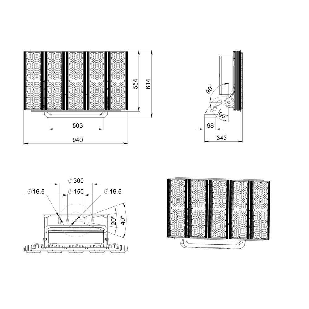 Плазма 1500 L V Box CRI80 5000К 40° НО
