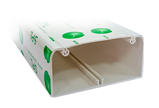 Кабельный канал с крышкой  105х50х2000мм (белый) (кратно 2)