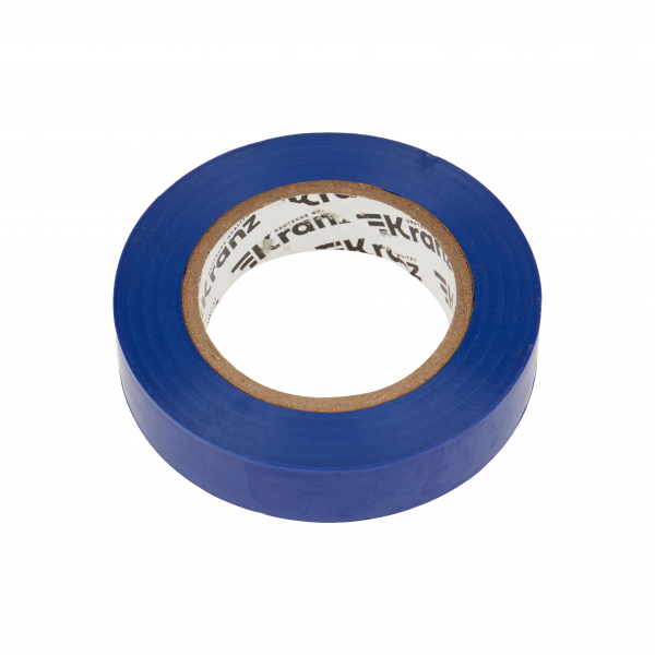 Изолента ПВХ KRANZ 0.13х15 мм, 20 м, синяя (10 шт./уп.) KR-09-2605