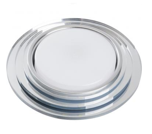 Светильник точечный Feron CD5024  20LED*2835 SMD 4000K, 15W GX53, без лампы, прозрачный, хром, круг с драйвером в комплекте