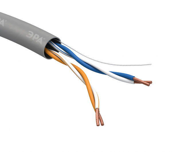 Кабель витая пара U/UTP 2x2x24 AWG Cat5e CCA PVC 305м SIMPLE ЭРА