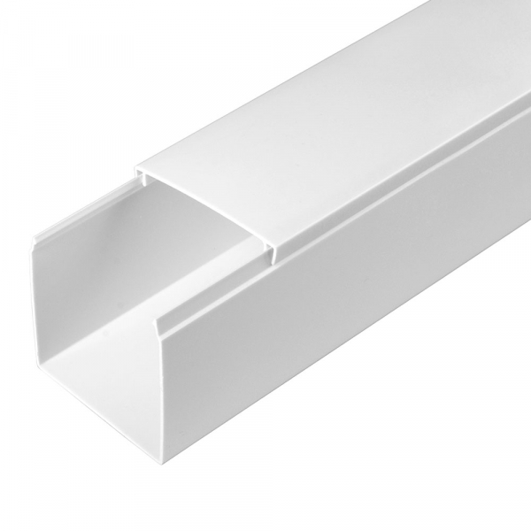 Кабель-канал белый 2-й замок в п/э 60х60 (12 м/уп) (кратно 12)