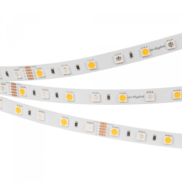 Arlight Лента IP20 24V 14,4Вт/м RGB+6000К /RT6-5050-60 24V RGB-White 2x (300 LED) (кратно 5)