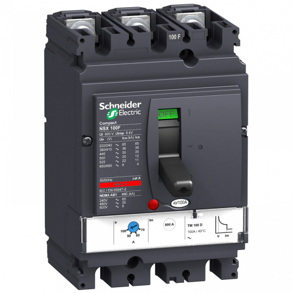 Выключатель автоматический  Schneider Electric  3П    63А  36кА  TM-D  Compact_NSX