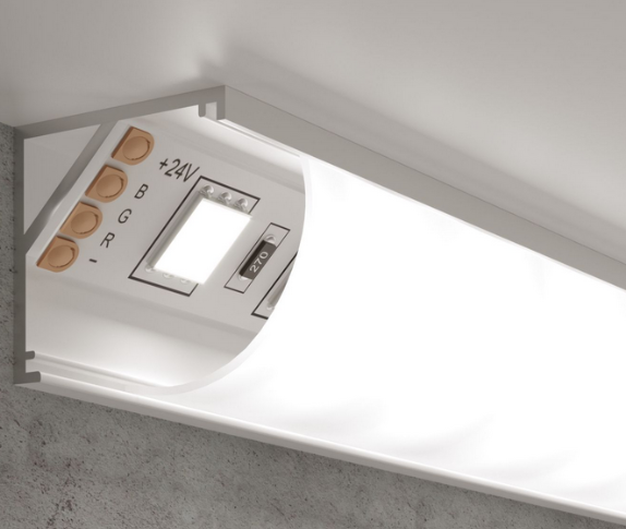 Elektrostandard Угловой алюминиевый профиль белый/белый для LED ленты (под ленту до 10mm) LL-2-ALP008