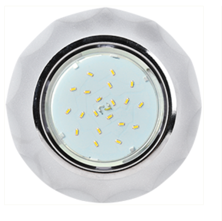 Ecola GX53 H4 5313 Glass Стекло Круг с вогнутыми гранями хром - матовый 38x126 (к+) /FL53RCECH/