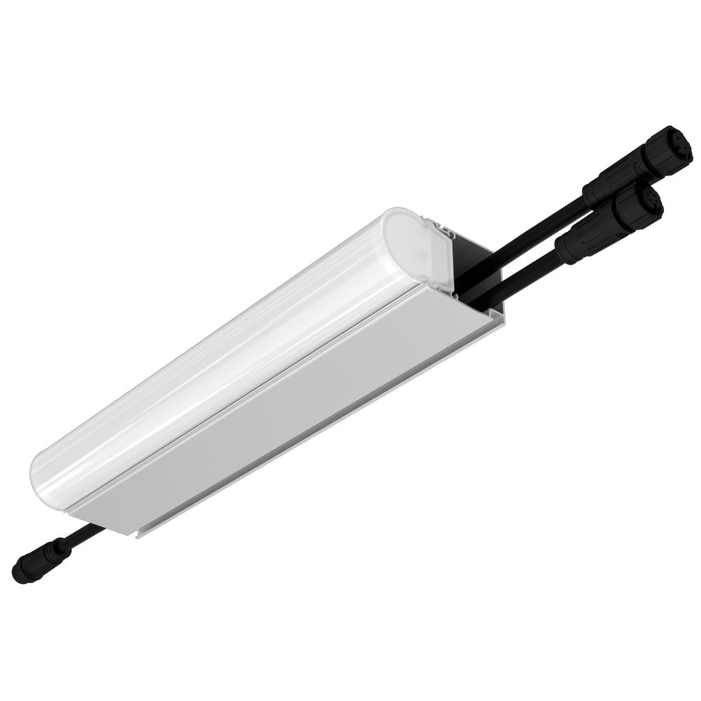 Модерн v2.0 5 250мм (18Вт/м) 24В DC 2 пикс. RGBW DMX CRI80 4000К Опал (Профиль, транзитное штепсельное соединение)