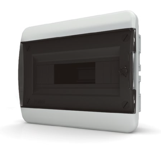 Бокс ЩРВ-П 12 IP41 BVK 40-12-2 прозрачная черная дверца Tekfor