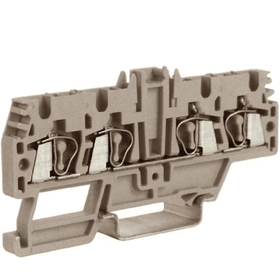 Проходной зажим 2,5 кв.мм серый 2 ввод/2 вывода DKC ZHM520GR HMM.2/2+2GR,