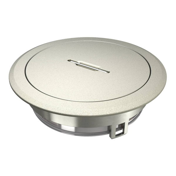 Лючок GES R2T 40х140 мм (для монтажных оснований, никелир.) с тубусом /GES R2T Ni/