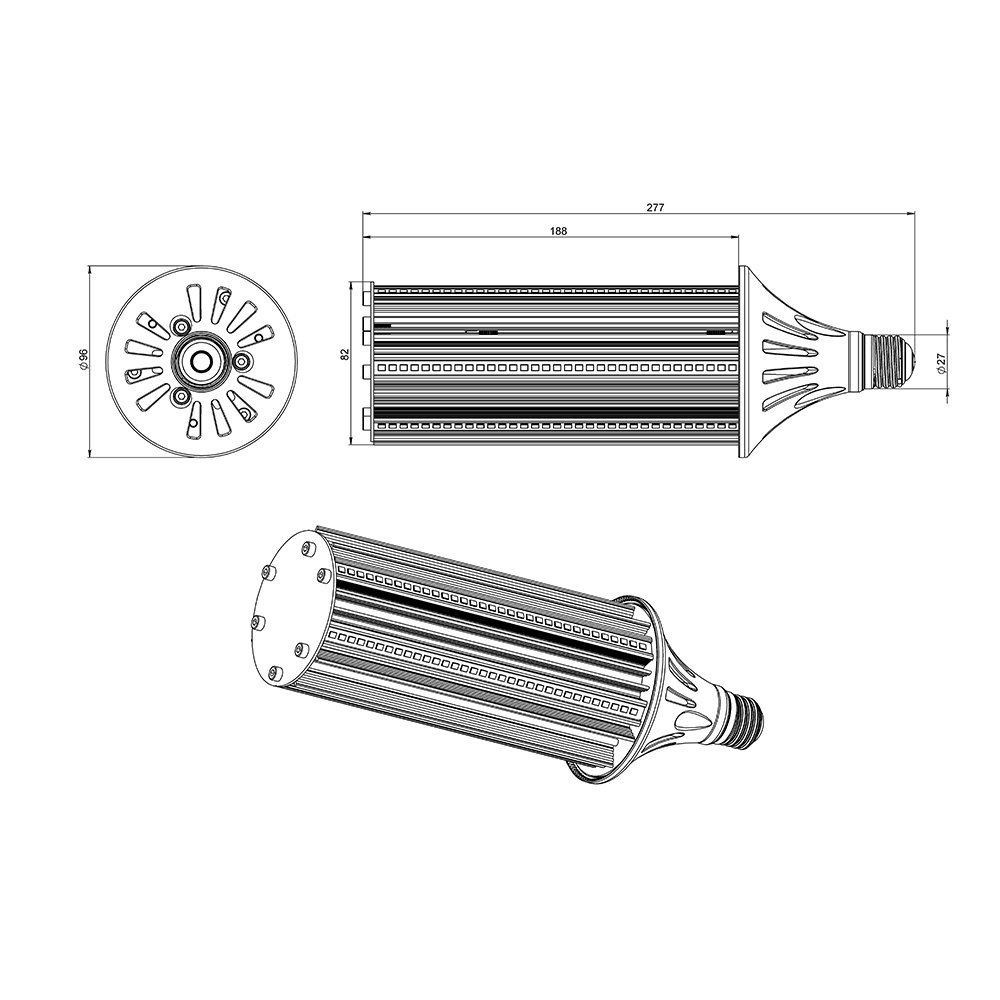 Светодиодная лампа ПромЛед КС Е27-C 50 SMD 4000К