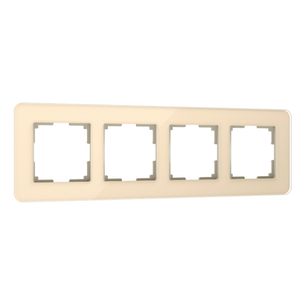 Werkel W0042443/ Рамка на 4 поста Elite (айвори, стекло) a057885