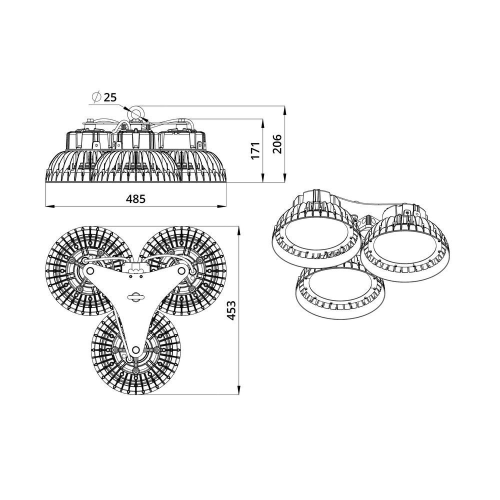 Профи Нео 450 ×3 M 3000К 90°