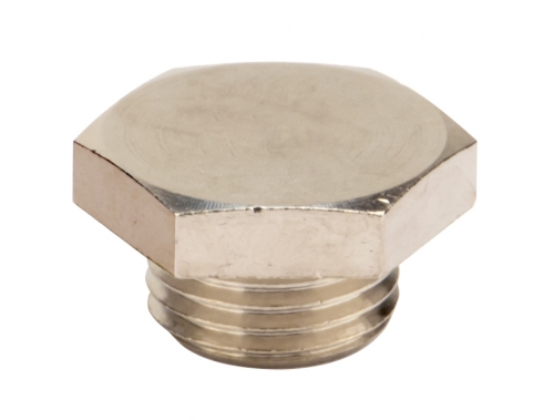 Заглушка M16x1,5, никелированная латунь 6050-16А