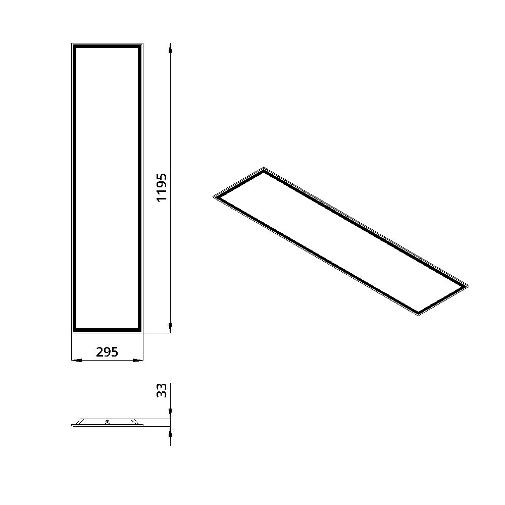 Офис Комфорт 30 IP40 CRI90 5000К Опал 1195х295х33мм