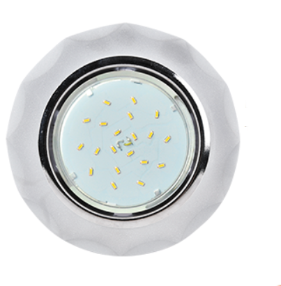 Светильник точечный Ecola GX53 H4 5313 Glass Стекло Круг с вогнутыми гранями хром - матовый 38x126 (к+) /FL53RCECH/