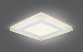 Светильник Gauss Backlight BL122 Квадратный Акрил, 6+3W, LED 3000K, 145*145, 1/40