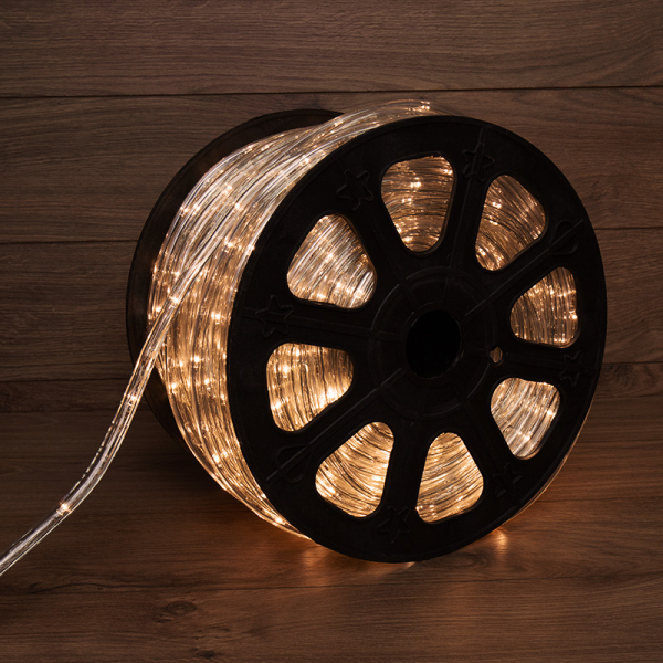 Дюралайт LED, свечение с динамикой (3W) - теплый белый, 24 LED/м, бухта 100м 121-326-4 (кратно 100)