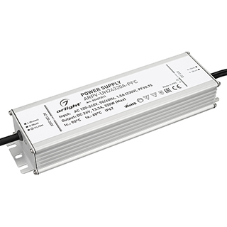 Arlight Блок питания 24V, 320W IP67  225х67,5х22,5 ARPV-UH24320A-PFC (24V, 13.3A, 320W)