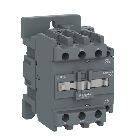Контактор  Schneider Electric  65А  3П  катушка управления  110В  AC  дополнительный контакт 1НО+1НЗ  EasyPact_TVS