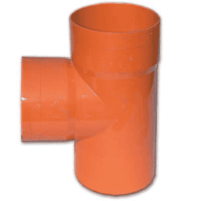 Тройник для двустенных труб DKC 90 ,полипропилен,желтый,д.110, 020110