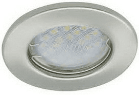 Точечный светильник Ecola Light MR16 DL90 GU5.3 светодиодный  встр. плоский Сатин-Хром 30x80 - 2pack /FS1621EFY