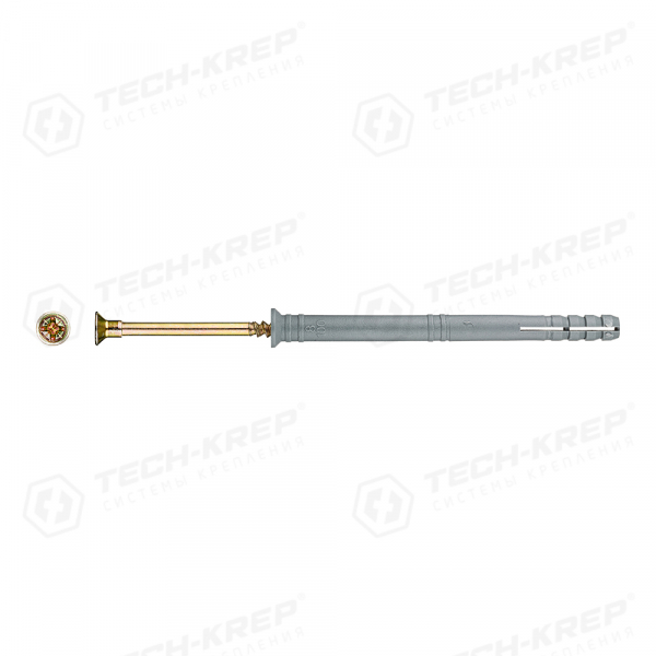 Дюбель-гвоздь потайной D8*100мм ( продавать упаковкой )(цена за упаковку=1шт) (50 шт) - ведро Tech-Krep