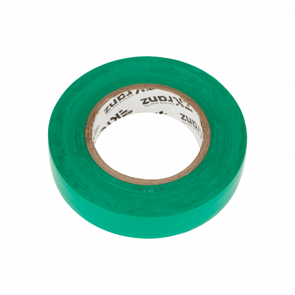 Изолента ПВХ KRANZ 0.13х15 мм, 25 м, зеленая (5 шт./уп.) KR-09-2103