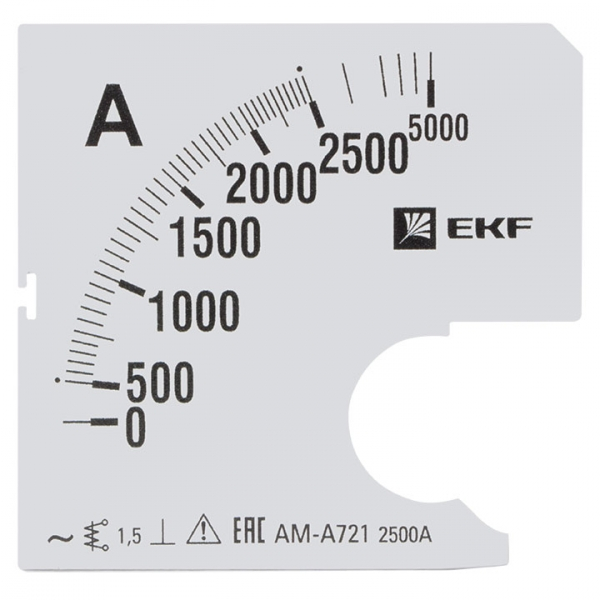 Шкала  EKF PROxima  сменная для A721 2500/5А-1,5